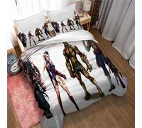 Parure De Lit Graffiti Mega Cool Colorful Youth Room Bedding Street Fighter Microfibre Avec Fermeture Éclair 200x220 Cm + 50x75 Cm, Image