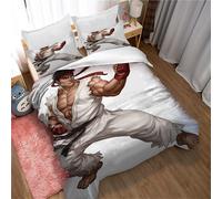 Parure De Lit Graffiti Mega Cool Colorful Youth Room Bedding Street Fighter Microfibre Avec Fermeture Éclair 200x220 Cm + 50x75 Cm, Image
