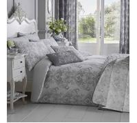 Parure de lit - Gris - Toile de Jouy - 200 x 200 cm - Coton mélangé - Lavable à 30°C