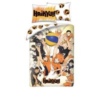 Parure de lit HAIKYU!! VOLLEY to the Top - Housse de couette 140 x 200 cm avec taie d'oreiller 70 x 90 cm - 100 % polyester multicolore