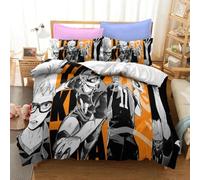 Parure De Lit Haikyuu Imprimee En 3d Avec Housse De Couette Et Motif Volley-Ball Pour Garcon , Linge De Lit De Luxe Pour Enfant Et Adolescent, Idéal Comme Cadeau