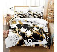 Parure De Lit Haikyuu Imprimee En 3d Avec Housse De Couette Et Motif Volley-Ball Pour Garcon , Linge De Lit De Luxe Pour Enfant Et Adolescent, Idéal Comme Cadeau
