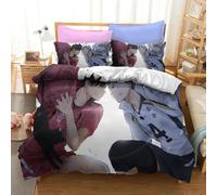 Parure De Lit Haikyuu Imprimee En 3d Avec Housse De Couette Et Motif Volley-Ball Pour Garcon , Linge De Lit De Luxe Pour Enfant Et Adolescent, Idéal Comme Cadeau