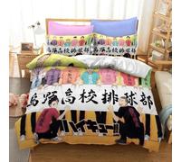 Parure De Lit Haikyuu Imprimee En 3d Avec Housse De Couette Et Motif Volley-Ball Pour Garcon , Linge De Lit De Luxe Pour Enfant Et Adolescent, Idéal Comme Cadeau