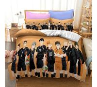 Parure De Lit Haikyuu Imprimee En 3d Avec Housse De Couette Et Motif Volley-Ball Pour Garcon , Linge De Lit De Luxe Pour Enfant Et Adolescent, Idéal Comme Cadeau