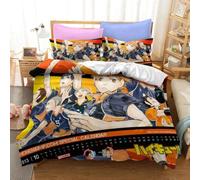 Parure De Lit Haikyuu Imprimee En 3d Avec Housse De Couette Et Motif Volley-Ball Pour Garcon , Linge De Lit De Luxe Pour Enfant Et Adolescent, Idéal Comme Cadeau