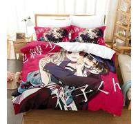Parure De Lit Hanako-Kun, Housse De Couette, Motif Dessin Anime Japonais, Pour Lit Simple, Queen Size, King Size, Twin, Garçons Et Adolescents