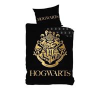 Parure de Lit Harry Potter Housse de Couette Réversible avec Taie d'oreiller, 2 Pièces (140x200 cm + 63x63 cm), 1 Personne (Parure Harry Potter)