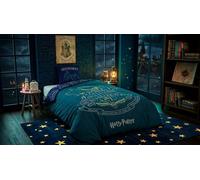 Aymax Parure de lit réversible Harry Potter Housse 140x200 cm + Taie 63x63 cm 100% polyester