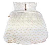 Parure de lit HELIS 240x220 cm 100% polyester microfibre blanc 3 pièces