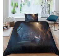 Parure De Lit Hogwarts Legacy Hypoallergénique - Dessin Anime - Lit Double : Housse De Couette 1 Piece, Taie D'oreiller 2 Pieces. Parure De Lit Simple Avec Literie Double.