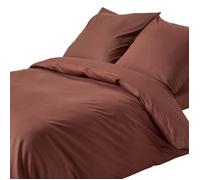 Parure de lit - Homescapes - Chocolat - 100% coton Egyptien 200 Fils - 150 x 200 cm