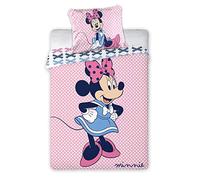 Parure de lit housse couette at taie d'oreille bébé minnie 100 x 135 cm 100% coton