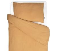 Parure de lit housse de couette et taie d'oreiller jeanne camel 80X120