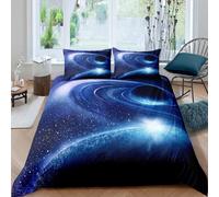 Parure De Lit Housse De Couette Paysage Univers Plan¿¿Te Bleu Ciel ¿¿Toil¿¿ Personne Seule X Cm Ensemble Avec Fermeture ¿¿Clair Couvre-Lit Coton P