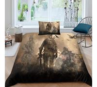 Parure De Lit Hypoallergénique Modern Warfare - Dessin Anime Enfant : Housse De Couette, 1 Taie D'oreiller Et 1 Piece Assortie.