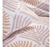 Parure De Lit Imprimé Géométrique Coton 220x240 Cm Blanc