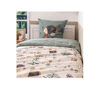 Parure de Lit Imprimé Hérisson Housse de Couette 200x200cm + 2 Taies d'Oreiller - GEDEON - ALTOBUY Blanc
