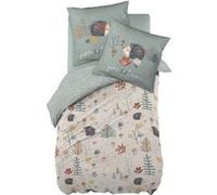 Parure de Lit Imprimé Hérisson Housse de Couette 240x220cm + 2 Taies d'Oreiller - GEDEON - ALTOBUY Blanc