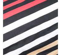 Today Parure de lit Sunshine coton imprimé rayé 240x220 cm 2 personnes Noir