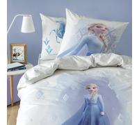 Parure De Lit Imprimée 100% Coton, Disney Home Frozen 2 Element Blanc/bleu 140X200 63X63