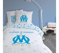 Parure De Lit Imprimée 100% Coton, Om Univers Blanc 140X200 63X63