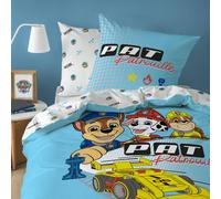 Parure De Lit Imprimée 100% Coton, Pat Patrouille Car Bleu 140X200 63X63