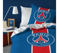 Parure de lit imprimée 100% coton, psg classic bleu 220X240 63X63