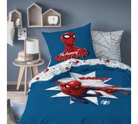 Parure de lit imprimée 100% coton, spiderman home jumping bleu 140X200 63X63