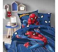 Parure De Lit Imprimée 100% Coton, Spiderman Home True Hero Bleu 140X200 63X63