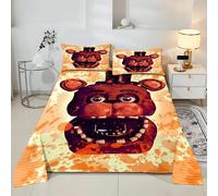 Parure De Lit Imprimee 3d Five Nights At Freddy's Avec Housse De Couette Et Motif Anime, Idéale Pour Les Jeunes Filles Et Les Garcon S.