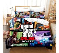 Parure De Lit Imprimée 3d Gta Pour Garçons Et Enfants, Housse De Couette Et Taies D'oreiller, Motif Grand Theft Auto