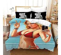 Parure De Lit Imprimée 3d Gta V Pour Garçons Et Enfants, Housse De Couette Et Taies D'oreiller.