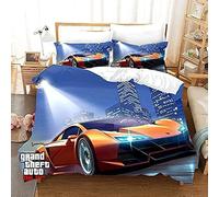 Parure De Lit Imprimée 3d Gta V Pour Garçons Et Enfants, Housse De Couette Et Taies D'oreiller.