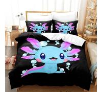 Parure De Lit Imprimee Animal Kawaii Axolotl, Pour Lit Simple, Double, Queen Size, King Size, Pour Chambre D'enfant, Housse De Couette, Motif Anime 3d