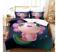 Parure De Lit Imprimee Animal Kawaii Axolotl, Pour Lit Simple, Double, Queen Size, King Size, Pour Chambre D'enfant, Housse De Couette, Motif Anime 3d