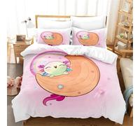 Parure De Lit Imprimee Animal Kawaii Axolotl, Pour Lit Simple, Double, Queen Size, King Size, Pour Chambre D'enfant, Housse De Couette, Motif Anime 3d
