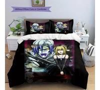 Parure De Lit Imprimee Death Note, Housse De Couette Et Taie D'oreiller, Decoration D'intérieur, Decoration De Noël, Housse De Couette Pour Chambre À Coucher. 1 Housse De Couette +