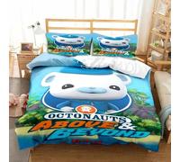Parure De Lit Imprimee Dessin Anime The Octonauts Pour Enfants, Housse De Couette Douce, Taie D'oreiller, Lit Simple, Double, Queen Size, Couvre-Lit, Cadeau Pour Enfants