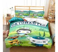Parure De Lit Imprimee Dessin Anime The Octonauts Pour Enfants, Housse De Couette Douce, Taie D'oreiller, Lit Simple, Double, Queen Size, Couvre-Lit, Cadeau Pour Enfants