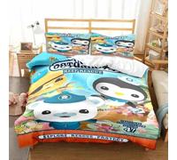 Parure De Lit Imprimee Dessin Anime The Octonauts Pour Enfants, Housse De Couette Douce, Taie D'oreiller, Lit Simple, Double, Queen Size, Couvre-Lit, Cadeau Pour Enfants