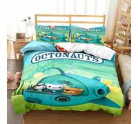 Parure De Lit Imprimee Dessin Anime The Octonauts Pour Enfants, Housse De Couette Douce, Taie D'oreiller, Lit Simple, Double, Queen Size, Couvre-Lit, Cadeau Pour Enfants