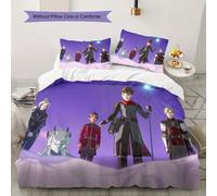 Parure De Lit Imprimee Dragon Prince Avec Housse De Couette Et Taies D'oreiller, Decoration D'intérieur Noël. 1 Housse De Couette + 2 Taies D'oreiller, Rembourrage Non Inclus.