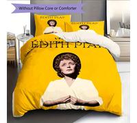 Parure De Lit Imprimee Edith Piaf, Housse De Couette, Taie D'oreiller, Decoration D'intérieur, Decoration De Noël, Housse De Couette De Chambre, Cadeau De Joyeux Noël, Cadeau D'ann