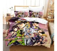 Parure De Lit Imprimee En 3d Avec Housse De Couette Et Dessin Anime Jojo's Bizarre Adventure, Pour Lit Simple, Double, Queen Et King Size