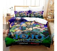 Parure De Lit Imprimee En 3d Avec Housse De Couette Et Dessin Anime Jojo's Bizarre Adventure, Pour Lit Simple, Double, Queen Et King Size