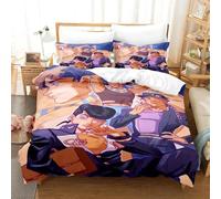 Parure De Lit Imprimee En 3d Avec Housse De Couette Et Dessin Anime Jojo's Bizarre Adventure, Pour Lit Simple, Double, Queen Et King Size