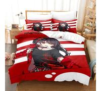Parure De Lit Imprimée En 3d Avec Housse De Couette Et Motif Anime Date A Live, 2 Ou 3 Pieces, Jolie Parure Pour Enfants Et Garçons, Cadeau Ideal (Simple)