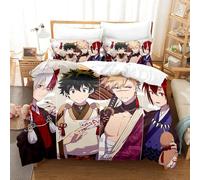 Parure De Lit Imprimée En 3d Avec Housse De Couette Et Motif Anime Hero Academy, Ensemble Mignon 2/3 Pieces Pour Enfants Et Garçons, Cadeau En Lin (Super King)
