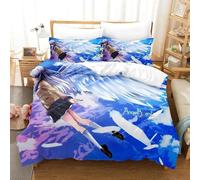 Parure De Lit Imprimee En 3d Avec Housse De Couette Et Taie D'oreiller Motif Angel Beats